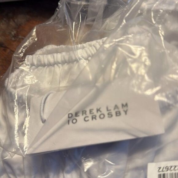 Derek Lam 10 Crosby Elora Cotton Puff Sleeve Blouse White size 10 - Picture 6 of 7